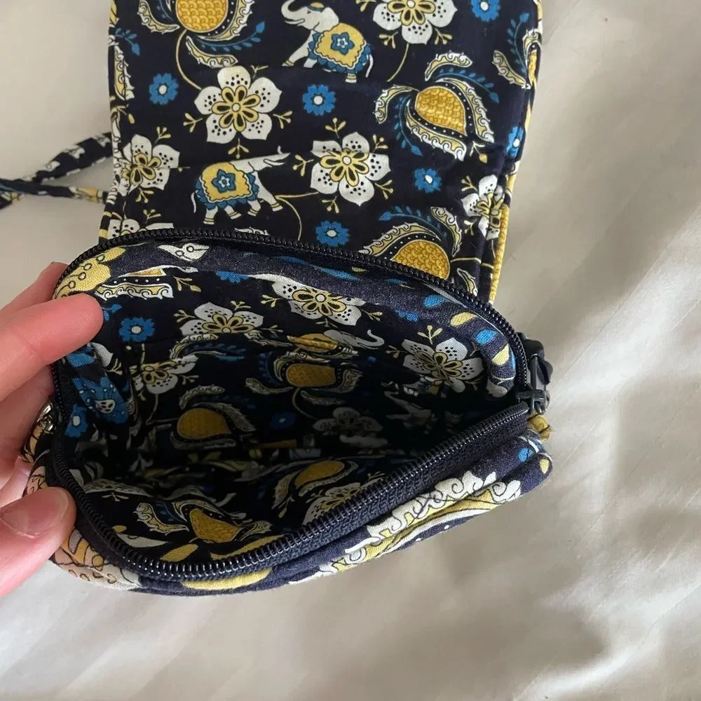 Vera Bradley ”Saddlebag” new style Ellie Blue Purse CrossBody Bag blue w…